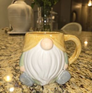 Gnome Ceramic Mug - Yellow and Green
